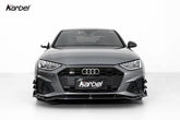 Audi S4 A4 S-line (with s-line bumper, does not fit base model) B9.5 2020 2021 2022 2023 2024 with Aftermarket Parts - V3 Front Lip Pre-preg Carbon Fiber from Karbel Carbon